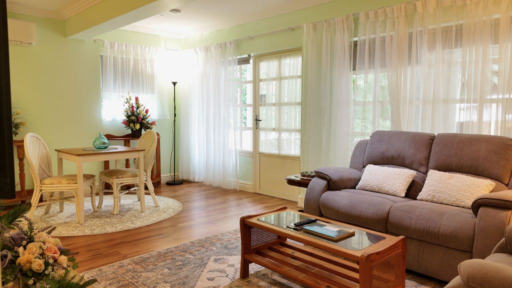 Inside the studio apartment